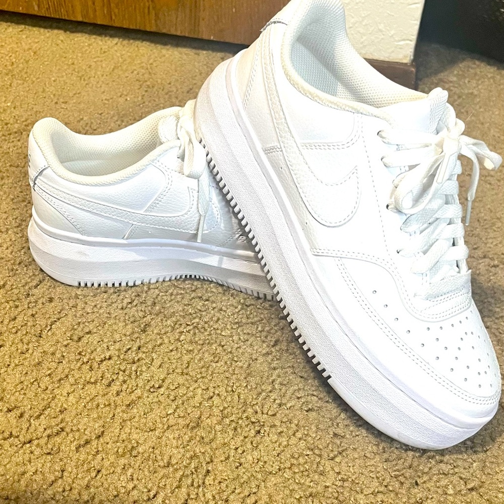 Nike White Platform Sneakers